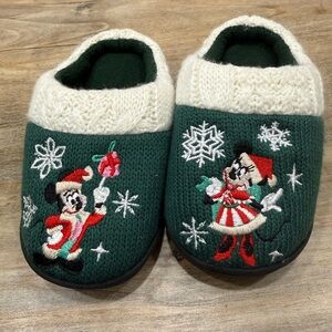 Disney Parks Christmas Holiday Slippers